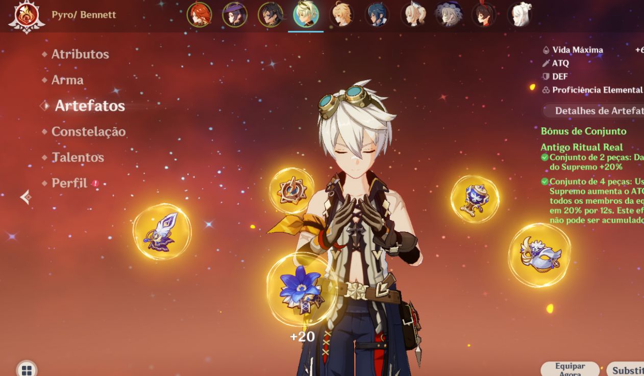 CONTA GENSHIN MAVUIKA LVL 90 + DEHYA + MONA! LIVRES