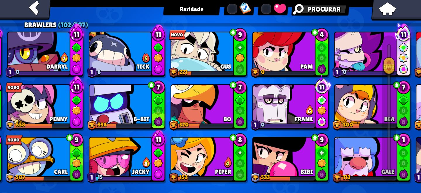 Conta de Brawl Stars 40k de troféus muito boa!! Preço a negociar