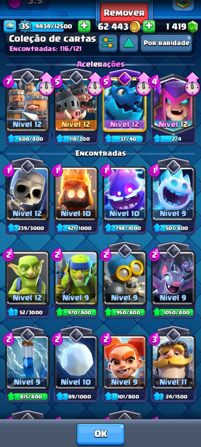 Conta clash royale arena 20