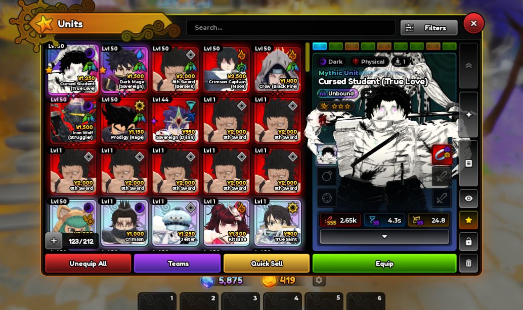 Conta de roblox upada no anime expedition