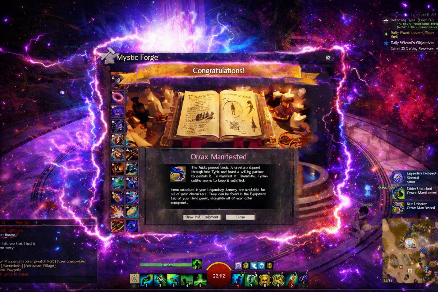 Orrax Manifested - Back lendária do Guild Wars 2