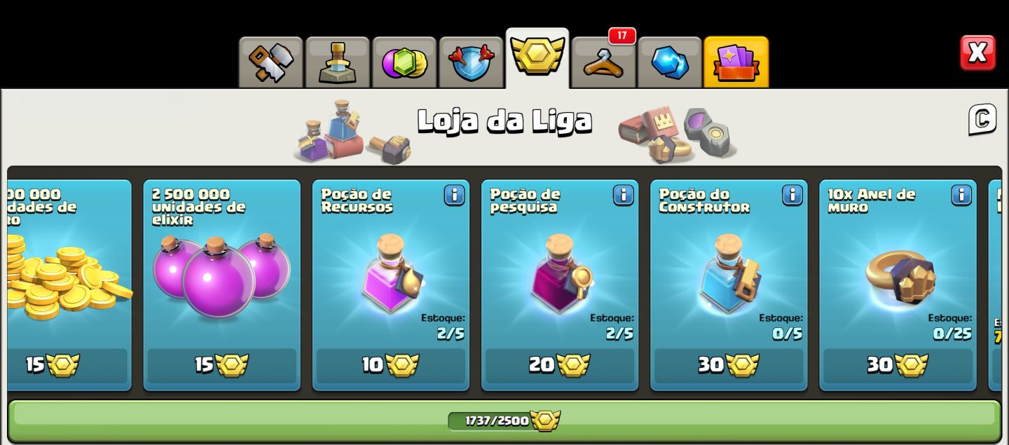 CONTA COC CV16 NÍVEL 151 | 1.737 MEDALHAS DA LIGA | 140
