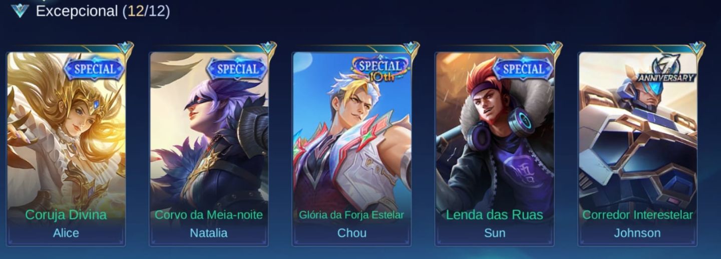 CONTA MLBB COM +7 ANOS DE HISTÓRIA | BORDAS EXCLUSIVAS & SKINS