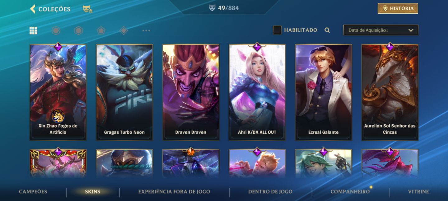 Conta wild Rift com skin várus cupido imortal