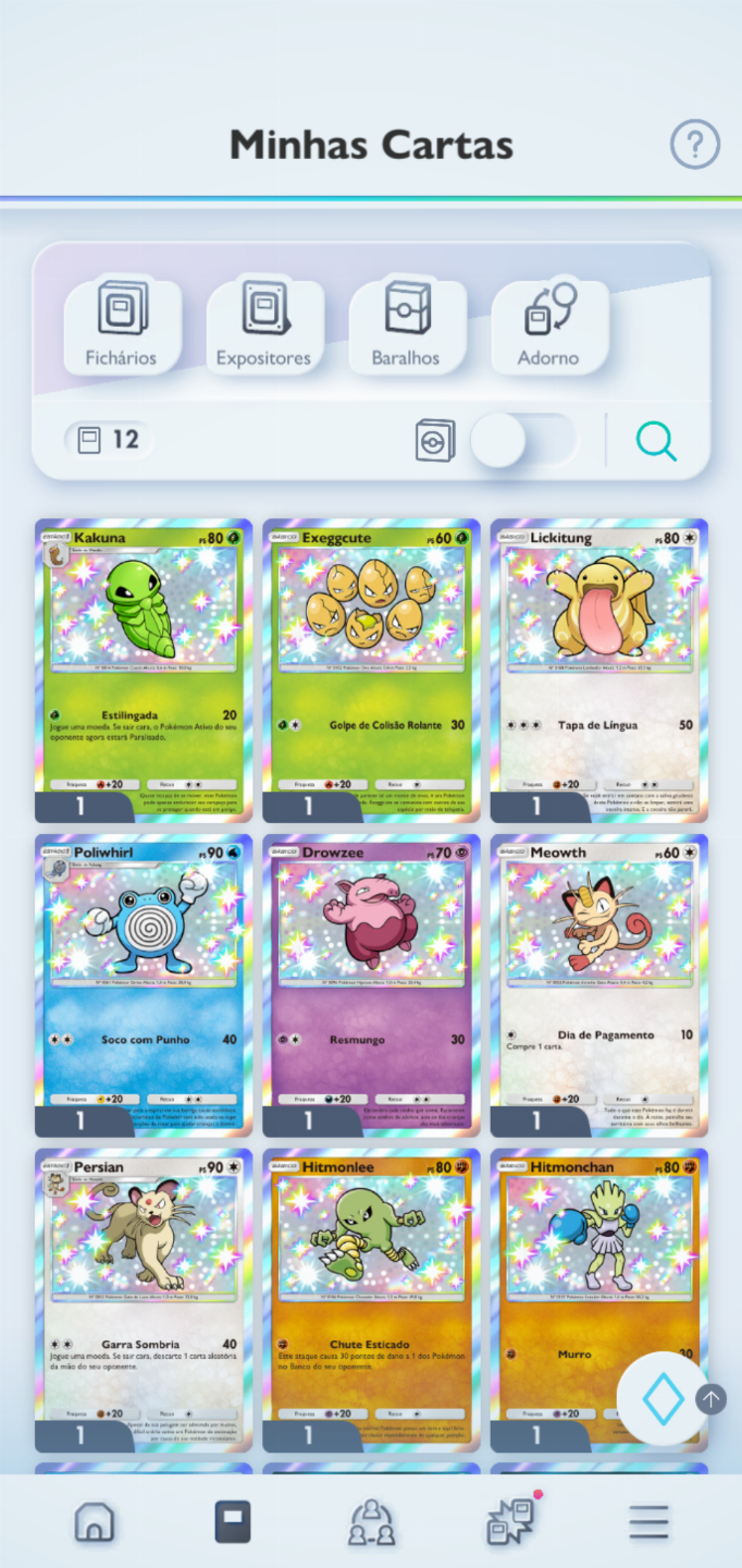 Conta Pokémon TCG - NV 40 com 3 cartas douradas e muitos Shinys, FA e mais!