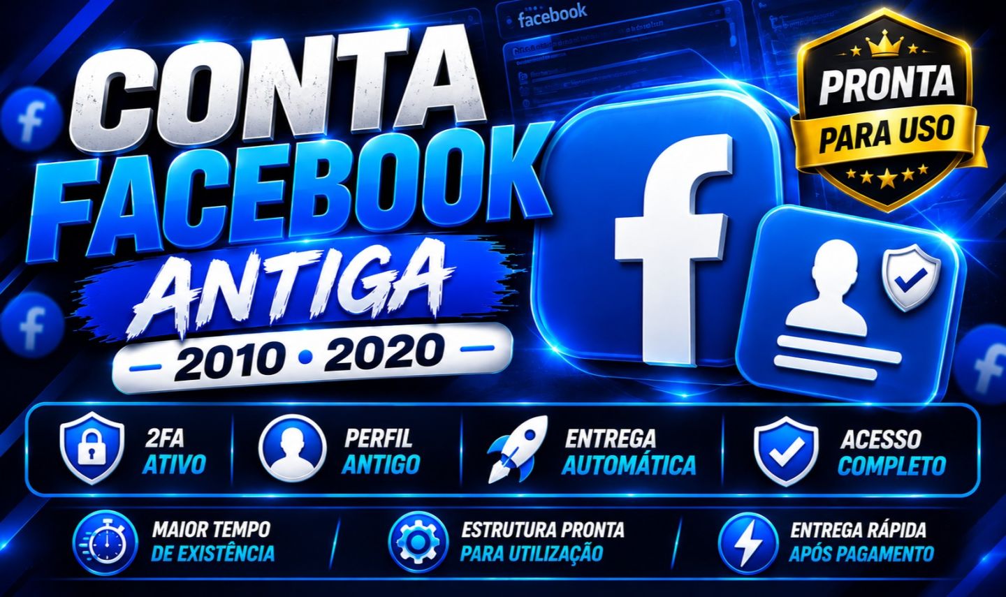 Conta Facebook Antiga (2010-2020) | 2FA Ativo| Entrega Auto