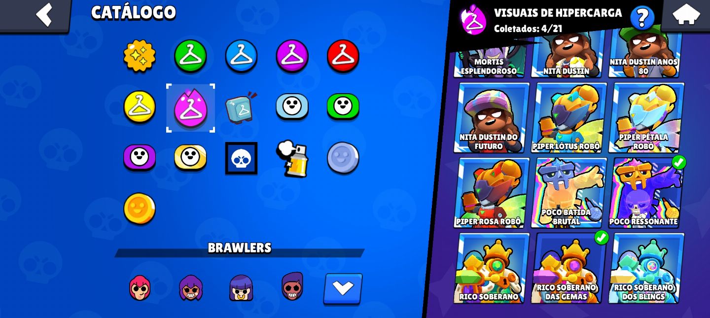 Conta de Brawl Stars 20k de troféus e muitos brawlers!!