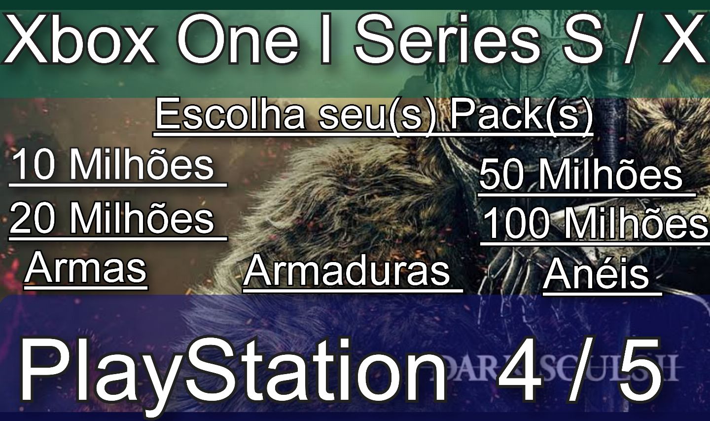 Almas PROMOÇÃO 95 % OFF Dark Souls 2 SOFTS -Ps4/Ps5 / Xbox - Itens + Brindes