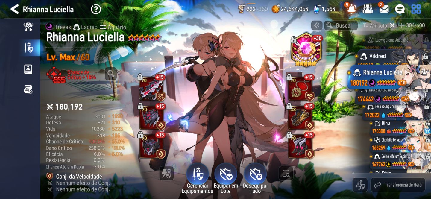 Conta Epic 7 Late Game (spd alta)