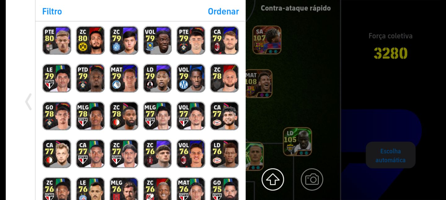 CONTA EFOOTBALL 3280 DE FORÇA