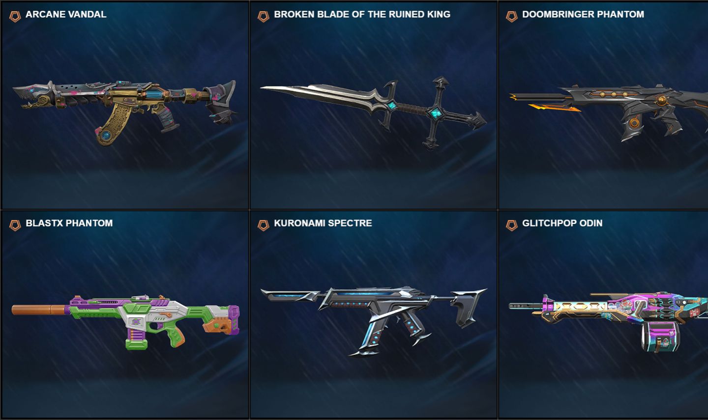 CONTA VALORANT VANDAL ARCANE FACA BROKEN BLADE + SKINS