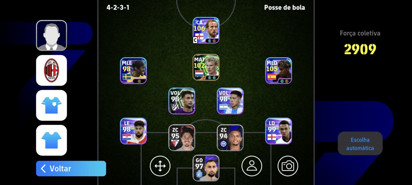 CONTAS COM ÉPICOS PAGOS NO EFOOTBALL MOBILE