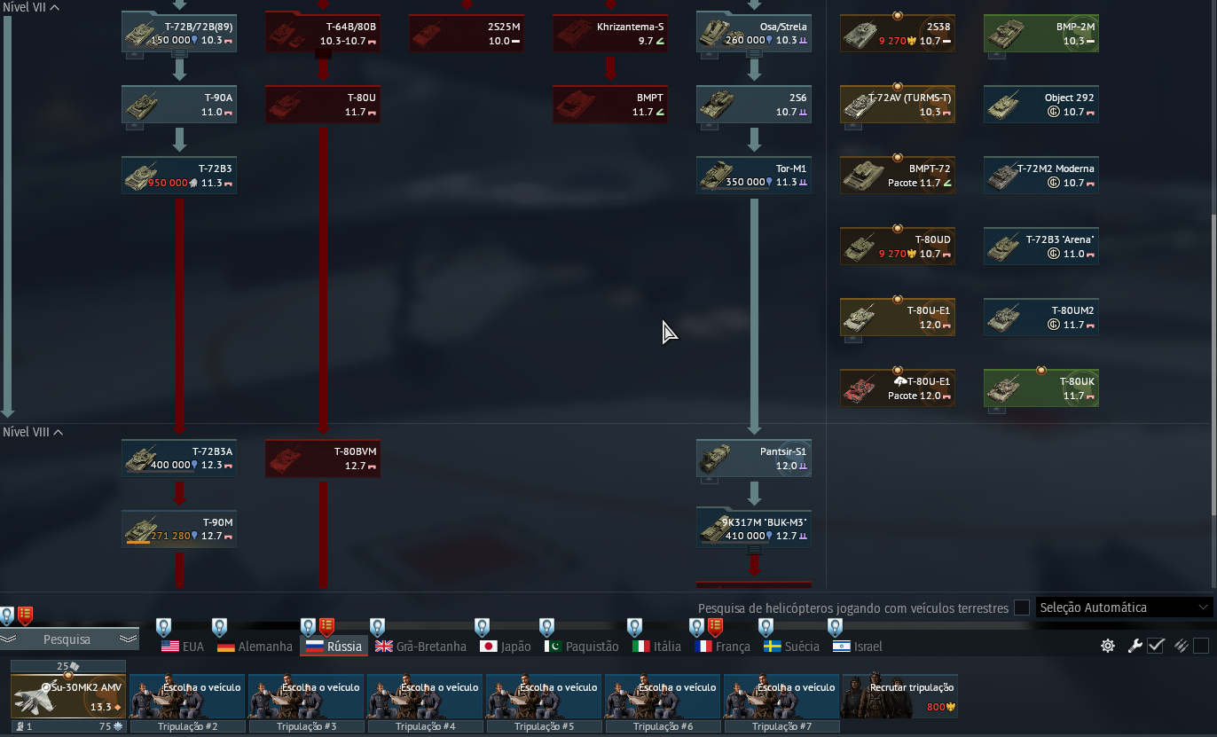 Conta War Thunder Level 100 Marechal - Top Tier com Vários Premiums