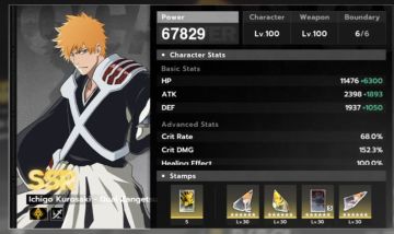 Conta Full Whale Bleach Soul Resonance, todos personagens b6