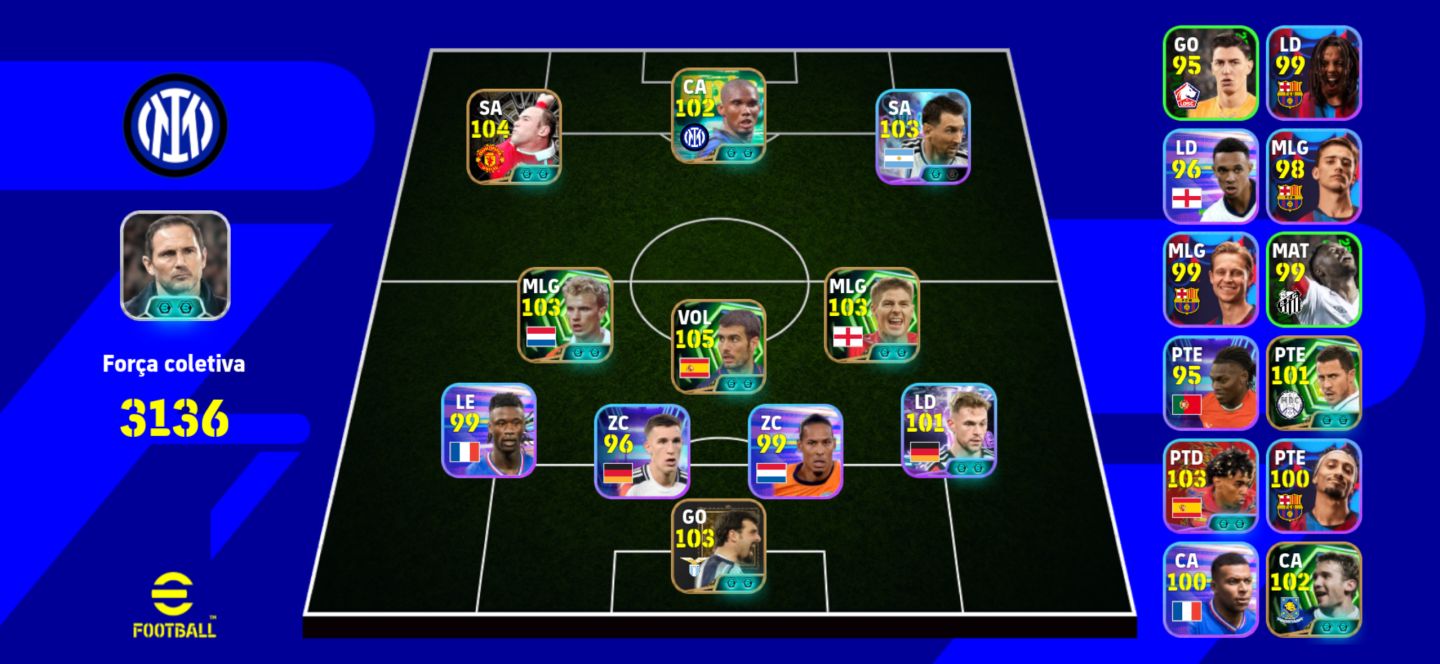 CONTA PREMIUM eFootball OPORTUNIDADE Força total: 3136+