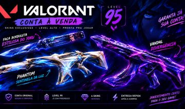 CONTA VALORANT LVL 95 | BORBOLETA YORU | PHANTOM SENTINELA | 2X VANDAL