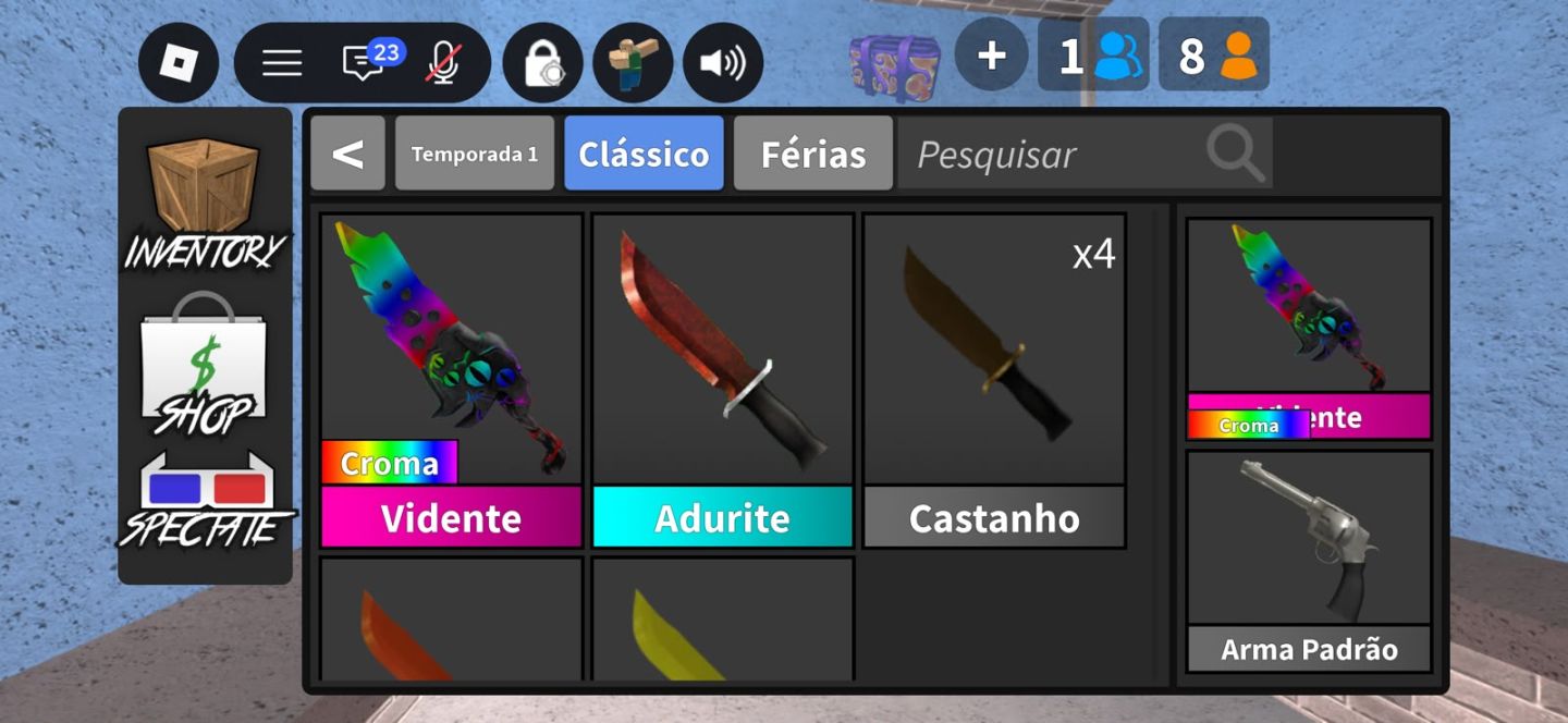CONTA DE ROBLOX INVENTÁRIO AVALIADO EM 8K DE ROBUX + ELITE NO MM2