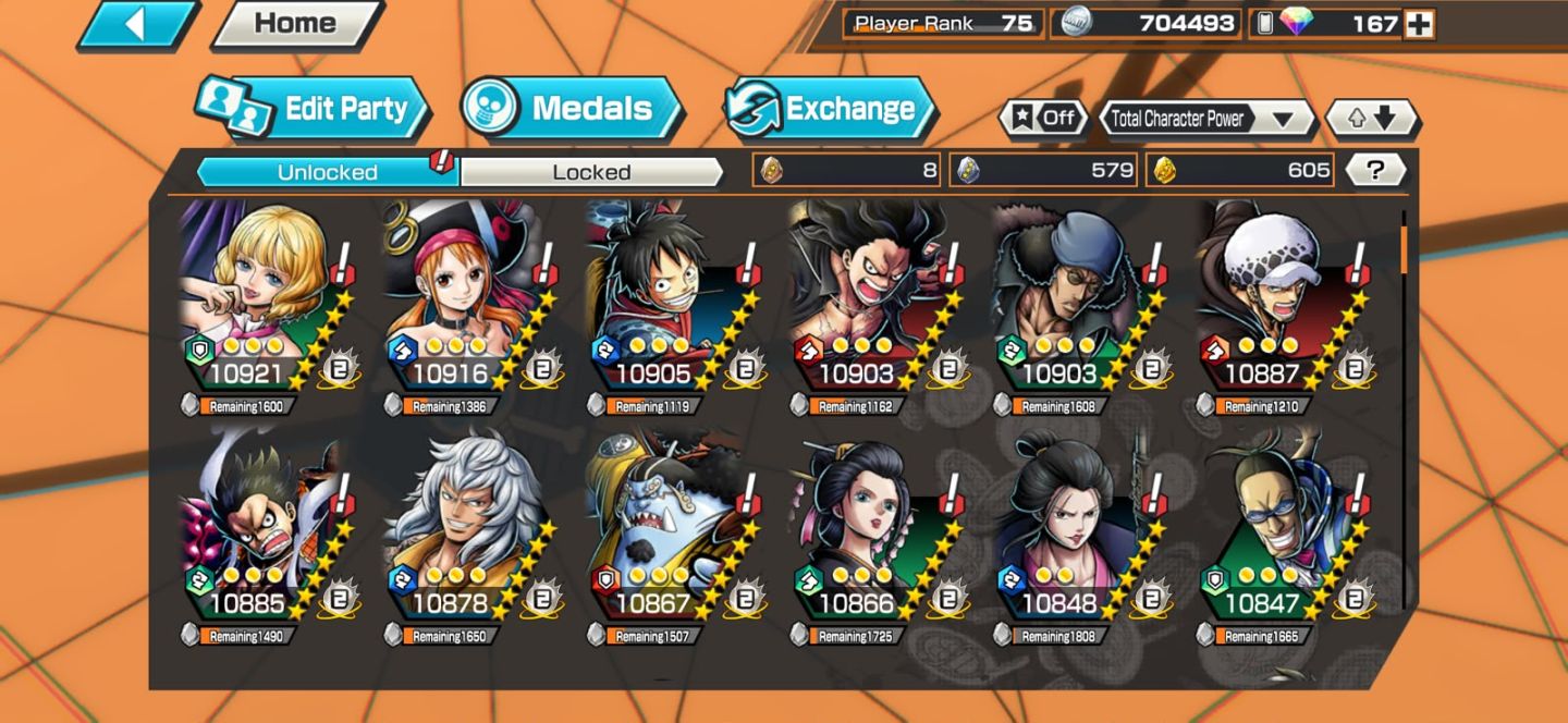CONTA OPBR RANK 75 COM VARIOS EXS