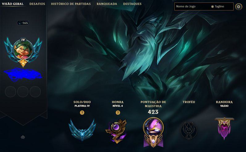 Conta lol rara, janna vitoriosa, elise vitoriosa, rammus rei