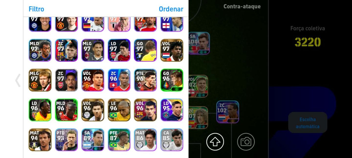 CONTA COM 3220 DE FORÇA + TIME LEGENDS + DESAILLY BIG TIME + PUYOL