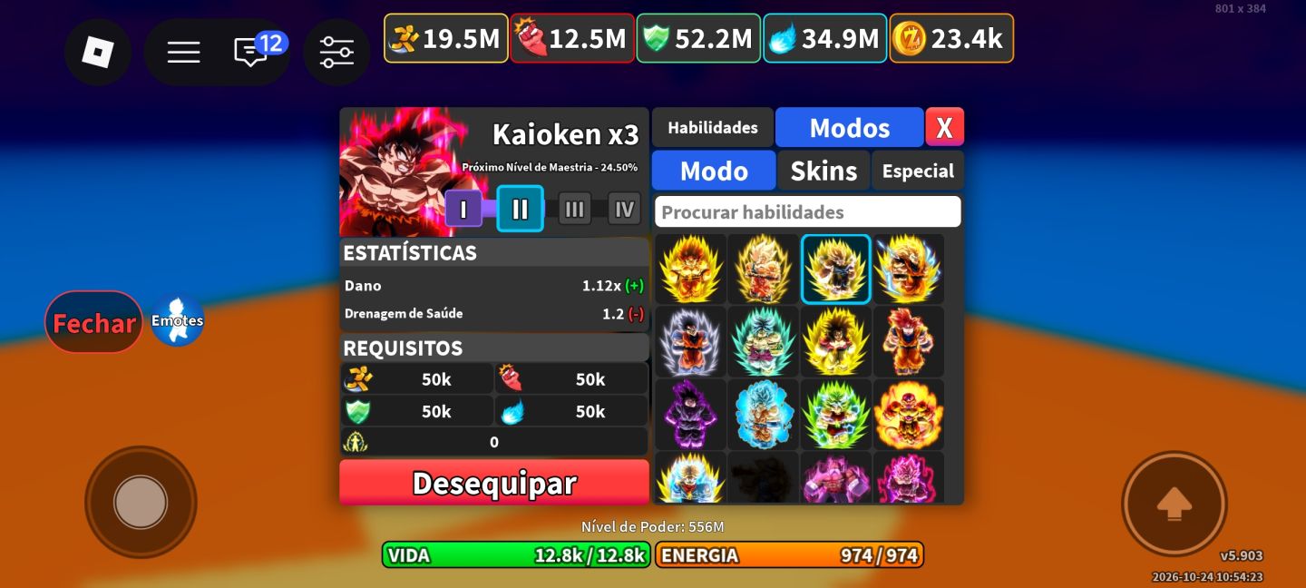 CONTA ROBLOX DEMON FALL + DRAGON BALL RAGE