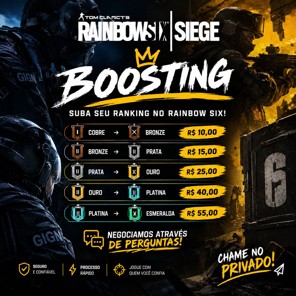 Boost rainbow six [VEJA A DESCRIÇÃO]
