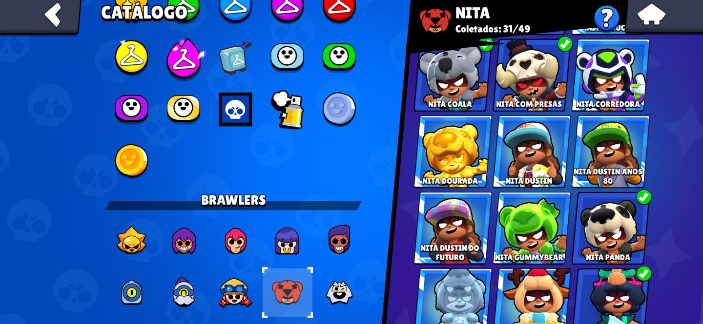 Conta brawl stars 2020 muitas skins lendarias e miticas e brawlers 11 com hiper