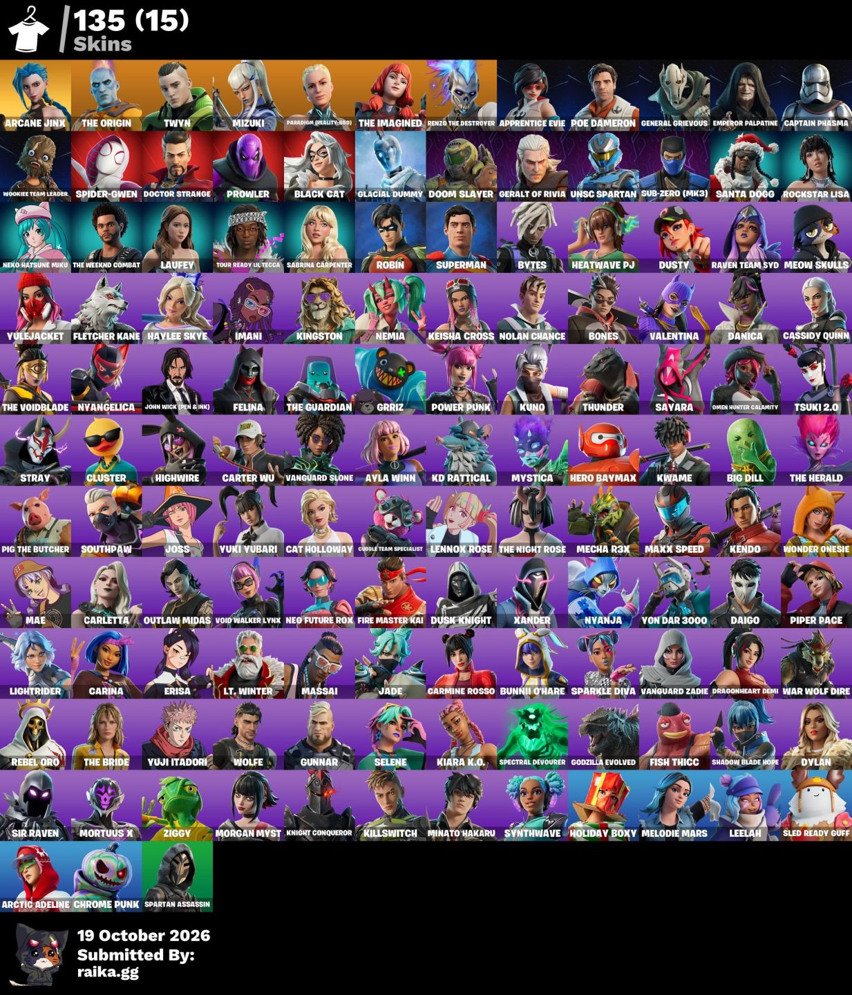 Conta fortnite | 132 Skins | 500 VB | Arcane Jinx