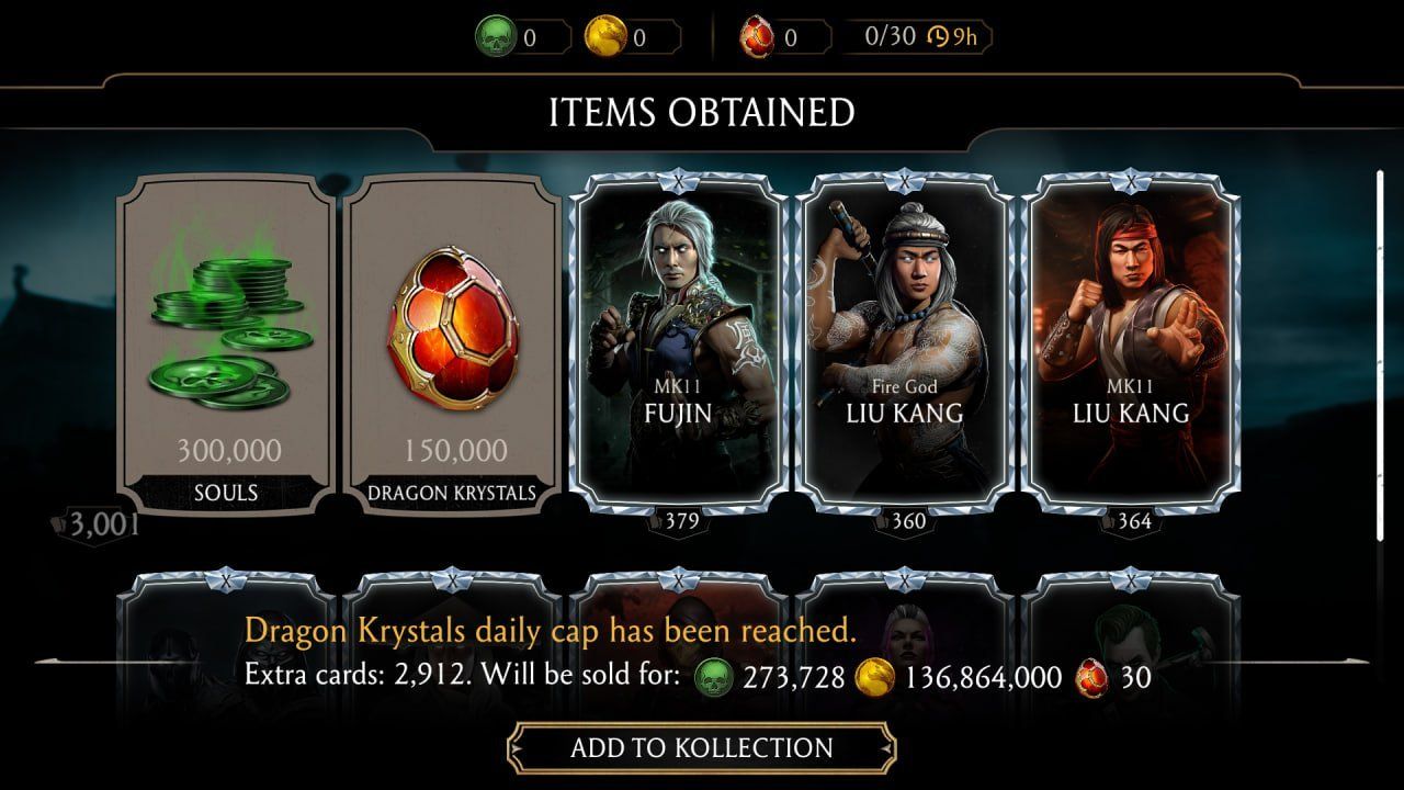 Mortal Kombat mobile almas e cristais do dragão