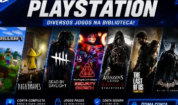 Conta PlayStation, Minecraft, The Last of Us, Batman Arkham, Naruto Storm e Mais