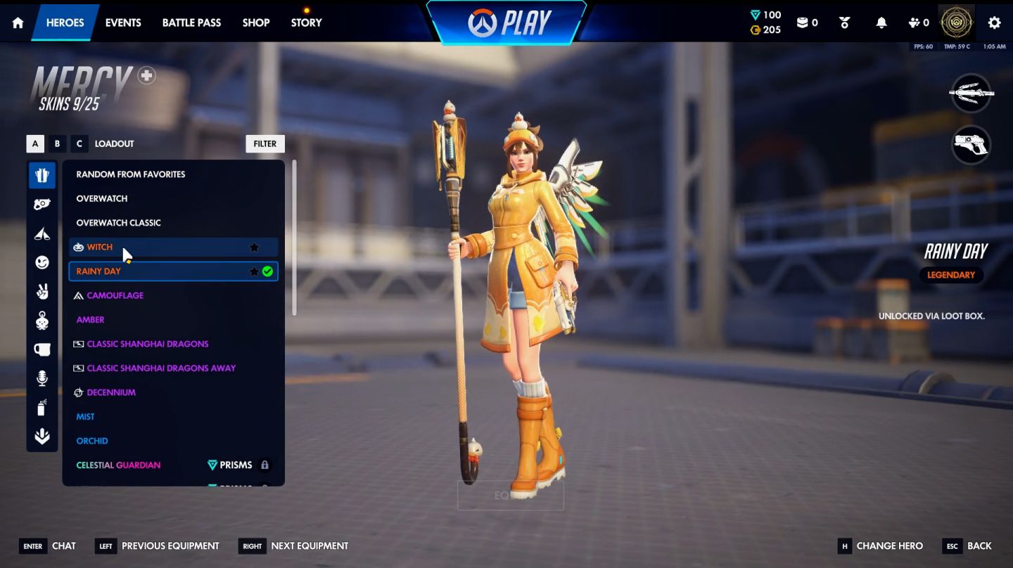 Conta OW com várias skins e prismas