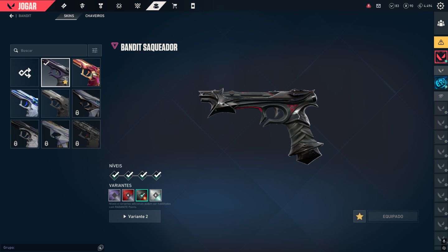 CONTA VALORANT COM MUITA SKIN