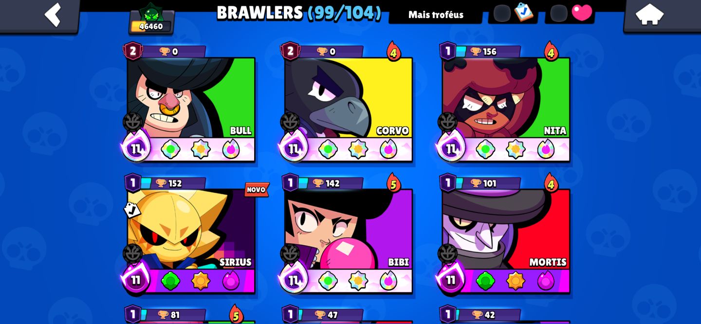 Conta brawstar 46k e conta de clash 13.5k