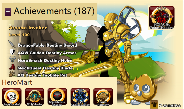 Conta AQW ENDGAME com 15 anos, 5 Heromarts, e com 3 Donated, MUITOS RARES