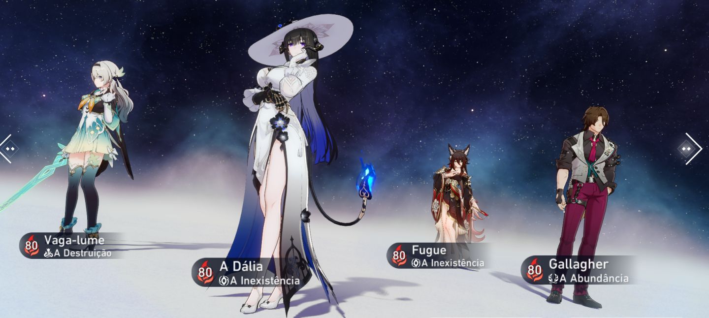 Honkai star rail com personagens limitado