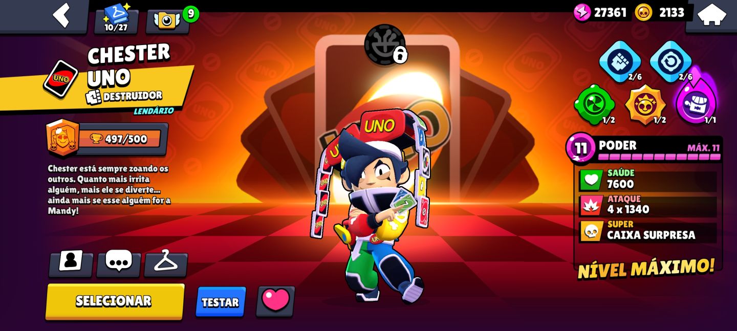 Conta Brawll Stars com as melhores skins