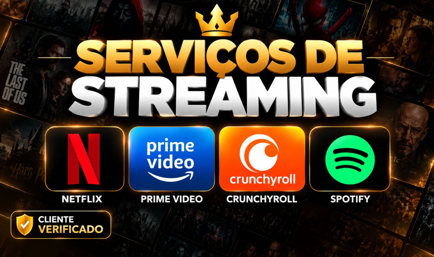 [PROMOÇÃO] - NETFLIX/PRIME VIDEO/CRUNCHYROLL/SPOTIFY + BRINDES!