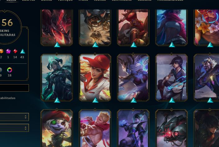 Conta gold / mmr bom / full acesso 150 skins +