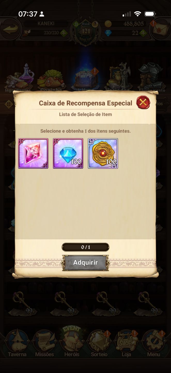 Conta 7ds grand conta com diversos festivais e personagens com mais de 60k de cc