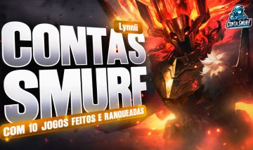 Conta lol smurf UNRANKED, PLATINA, ESMERALDA MMR BUFADO! - ESCOLHA SUA SKIN