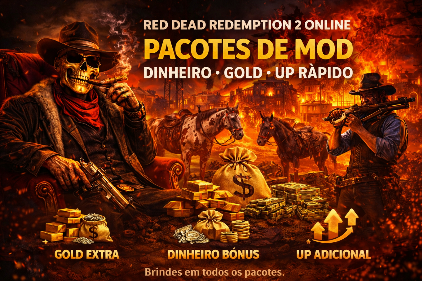 RED DEAD REDEMPTION 2 ONLINE / DINHEIRO / UP COMPLETO