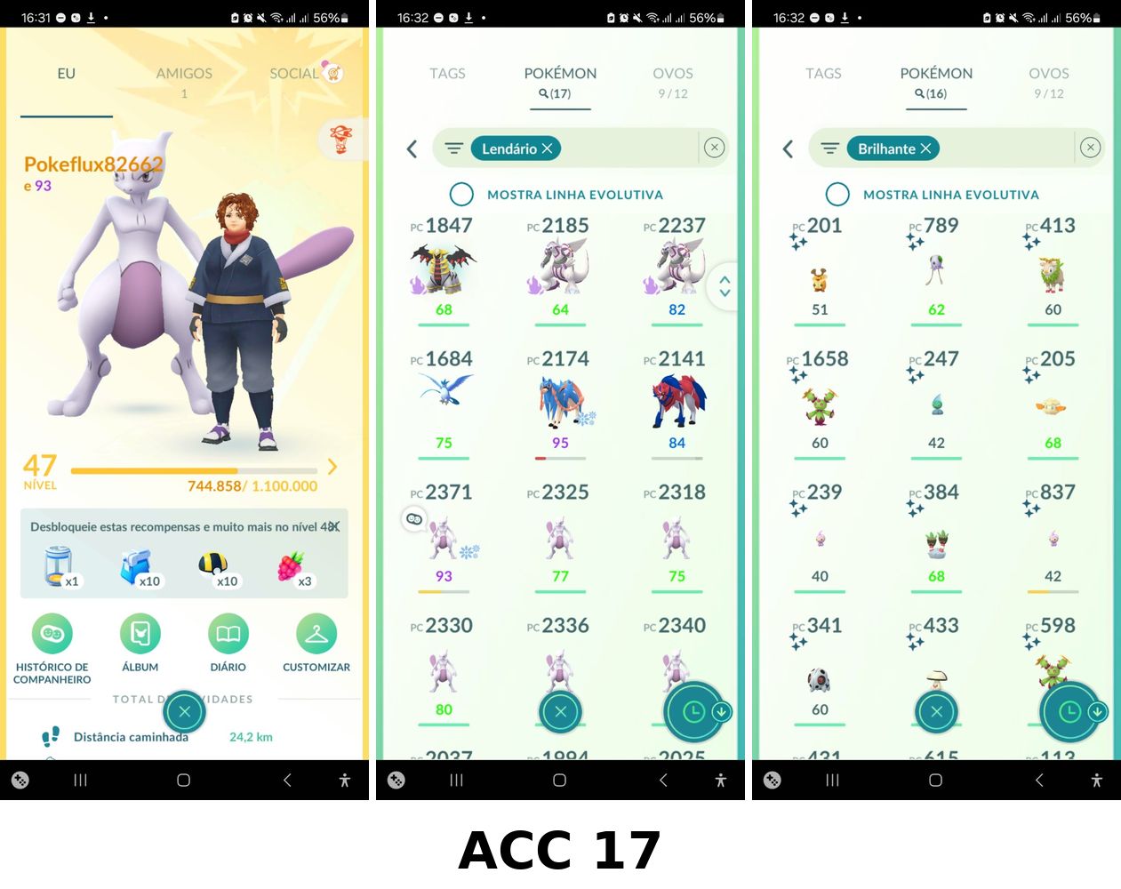 Contas Pokémon GO+Lendários | Pronta Entrega
