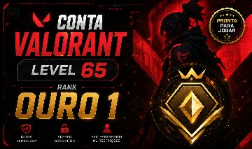 CONTA VALORANT LEVEL 65 | OURO 1 | COM DADOS DE RECUPERAÇÃO ALTERÁVEIS