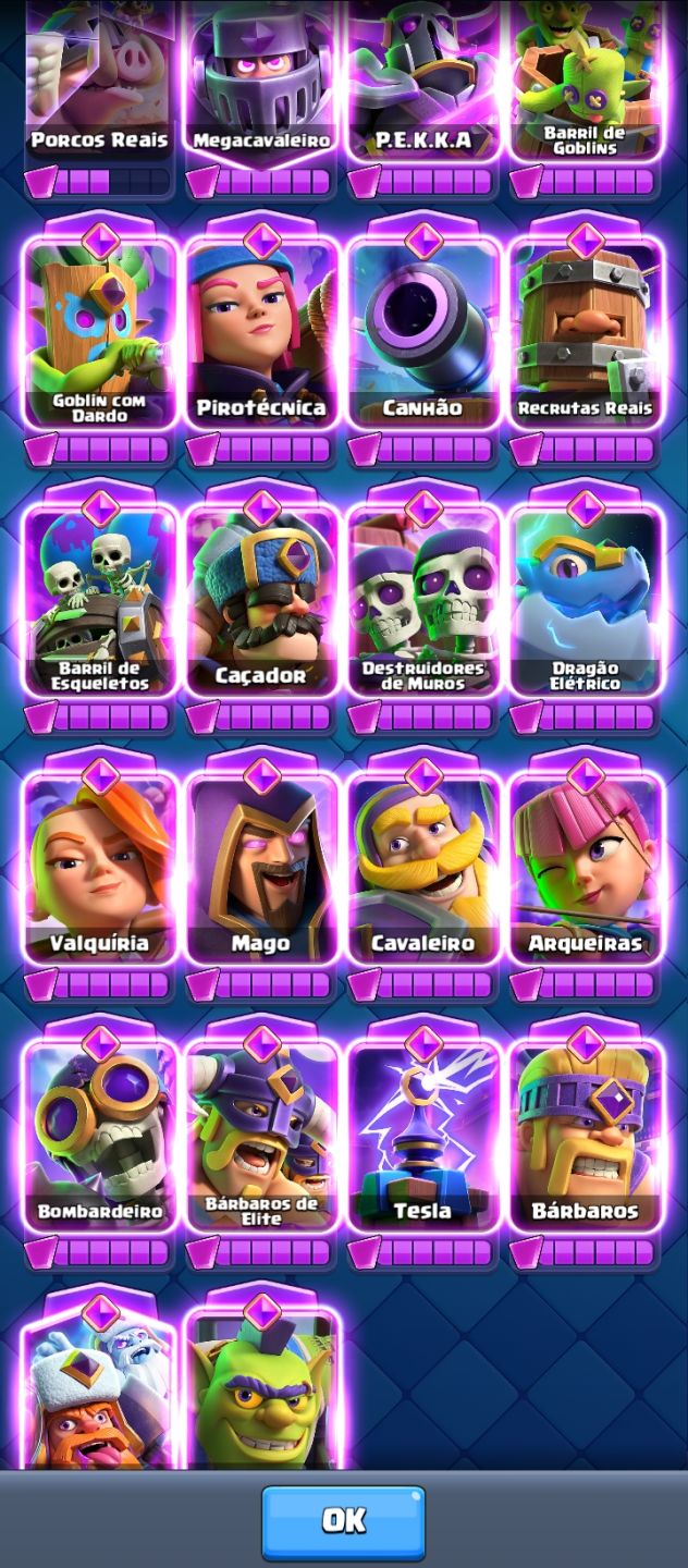 CONTA CLASH ROYALE NÍVEL 16 | 9 CARTAS LVL 16 | 13K TROFÉUS | ARENA 31 | 185 EMO