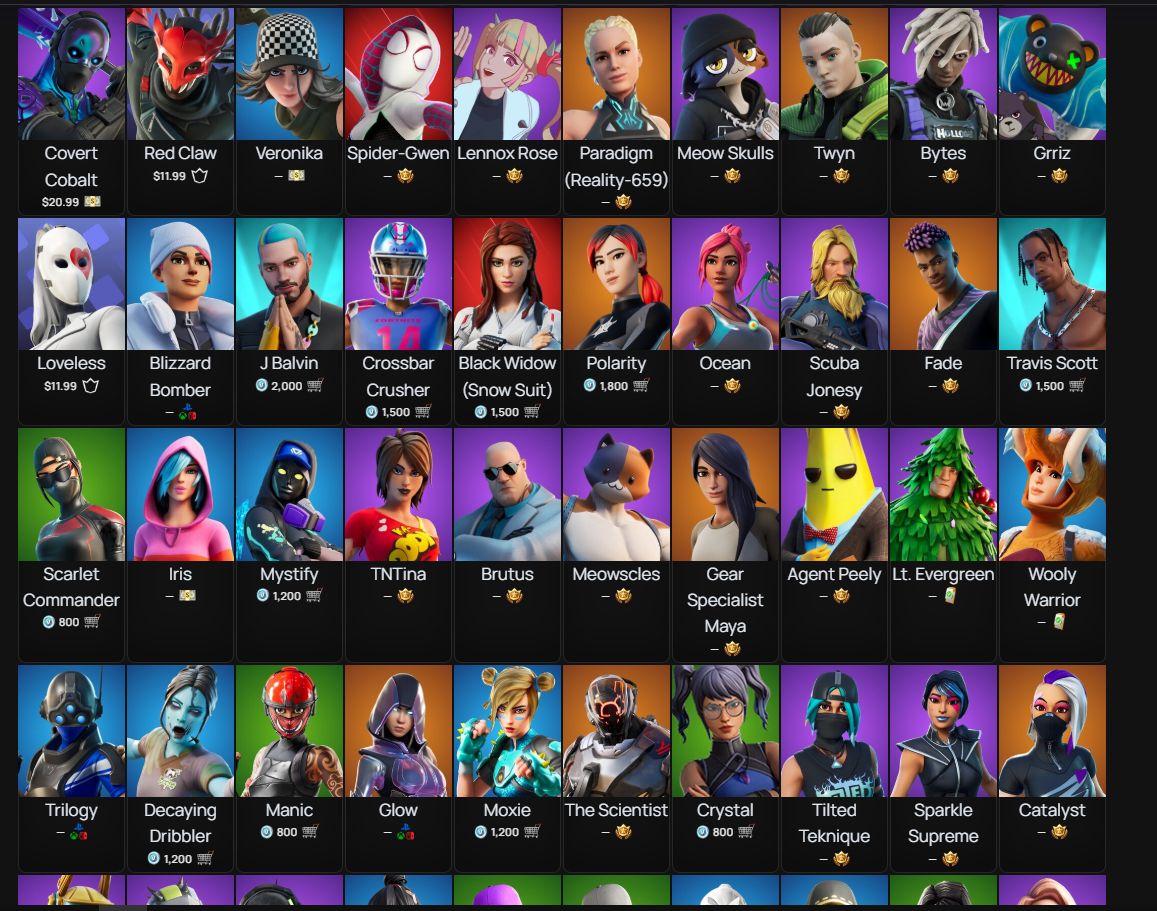 Conta Fortnite RARA -Travis Scott - glow + skins e picaretas tryhard+ 1185 Itens