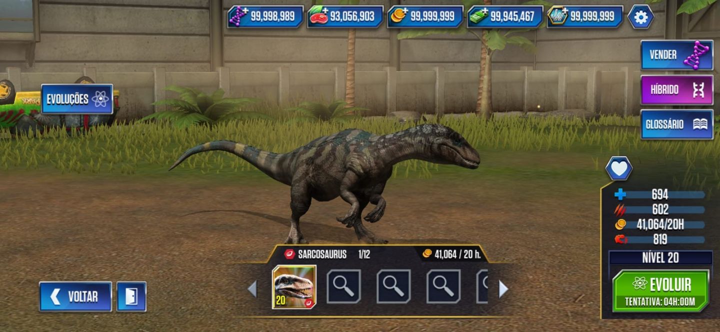 CONTA JURASSIC WORLD THE GAME | RECURSOS FULL