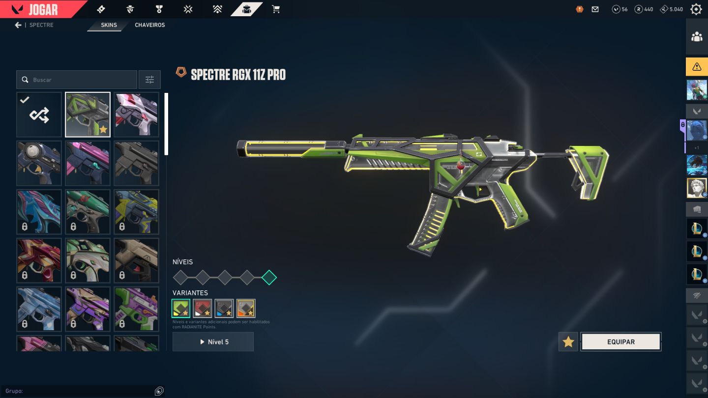 Conta valorant varias skins (LVL +200)
