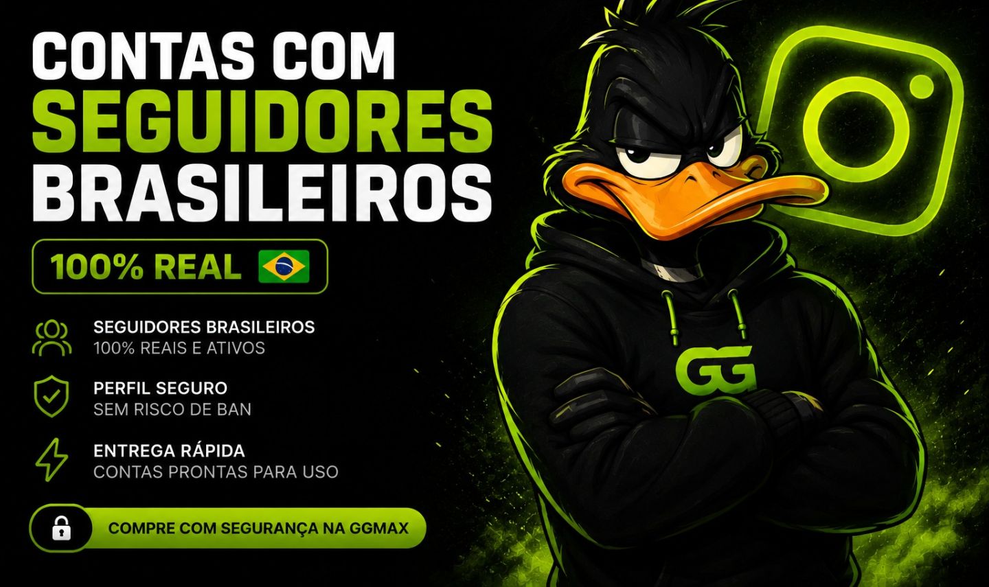 Contas Instagram com Seguidores Brasileiros | 100% Reais | Entrega Rápid