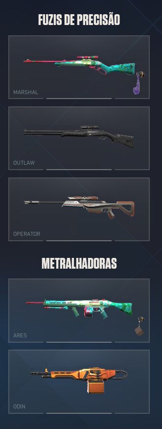 CONTA VALORANT BOA COLEÇÃO DE SKINS