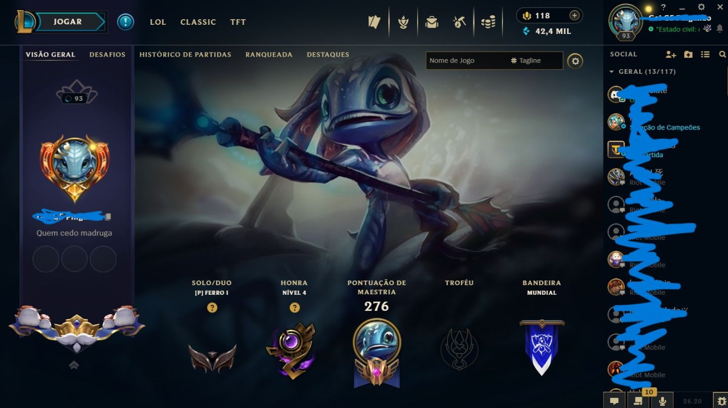 CONTA RIOT | VALORANT EX-IMORTAL 1 + LOL 93 SKINS | CHAMPIONS 2023/2024|R$ 500,0
